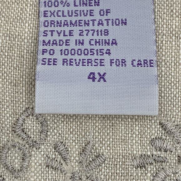 Vintage Ulla Popken Junonia Embroider Linen Jacket - Picture 7 of 14